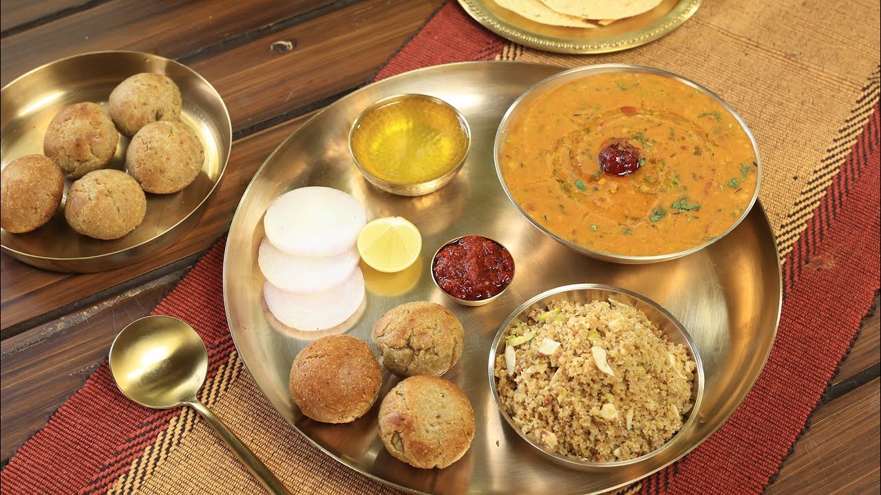 Dal Baati Churma - Rajasthani Special | स्वादिष्ट दाल बाटी चूरमा | Food Couture by Chetna Patel