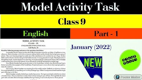Class 9 || Model Activity Task || Part 1 || English || Study Point || January 2022