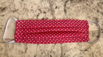 Easy Protective Pleated Face Mask Tutorial Video With Nose Piece using Oly*fun Material