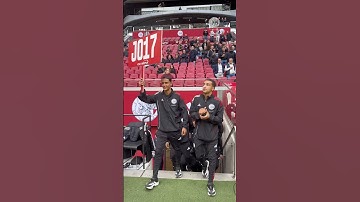 Tradition: every Ajax youth team gets presented to the crowd in the Johan Cruijff ArenA ♥️