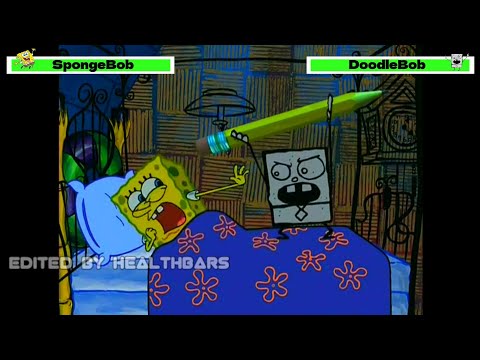 SpongeBob vs. Doodlebob with healthbars 