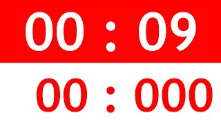 RED WHITE CLOCK 9 minutes = 540 seconds = 540000 milliseconds, Full HD, no audio, vHhmsmf2