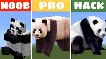 Minecraft Pixel Art (Noob Vs Pro Vs Hacker) Panda