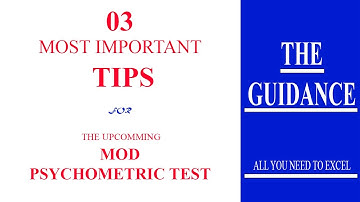 MOD PSYCHOMETRIC TEST TIPS I MOD PSYCHOLOGICAL/PSYCHOMETRIC TEST 03 IMPORTANT TIPS I MOD TESTS 2021