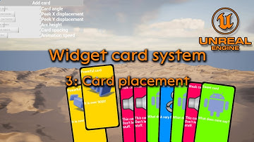 Card widget system part 3 - Unreal engine 5