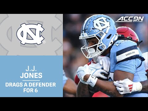 UNC's J.J. Jones Drags A Tackler For 6 - YouTube