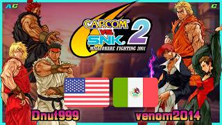 Capcom Vs. SNK 2 || Dnut999 🇺🇸 VS 🇲🇽 venom2014 || FLYCAST FIGHTCADE 2