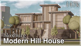 Bloxburg - Modern Hill House Speedbuild (exterior) | No Large Plot
