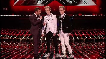 Jedward first live UK TV appearance with Robbie Williams - The X Factor 2009 - full HQ version