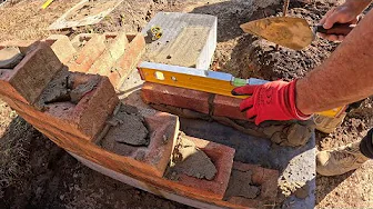 How to start building a corner for a new house in the footings #bricklaying