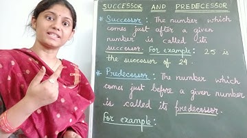MATHS Class-3 Ch-1 SUCCESSOR AND PREDECESSOR