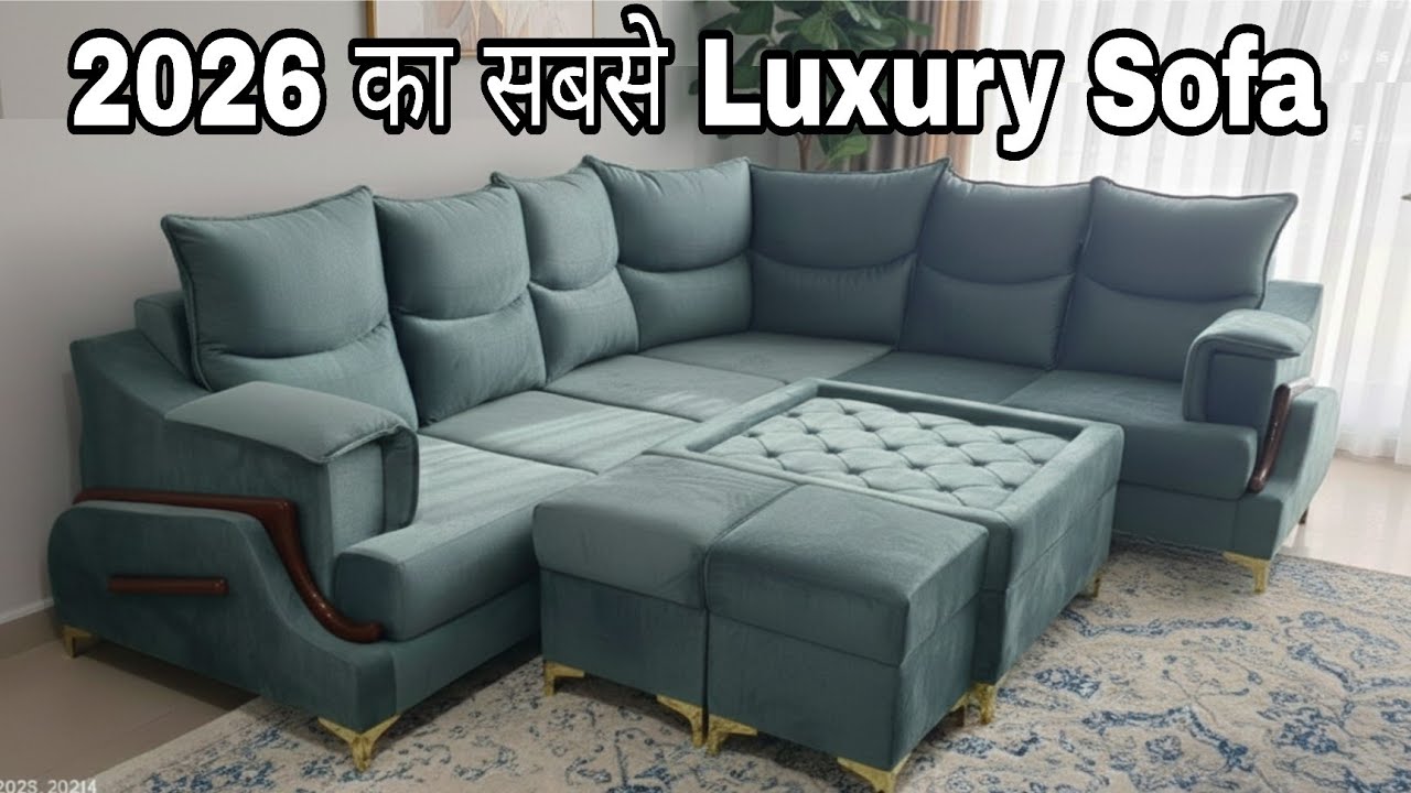 Full Luxury 9 Seater Corner L Shape Sofa | How To Make Sofa | New Sofa Design 2026 | Modern Sofa Set