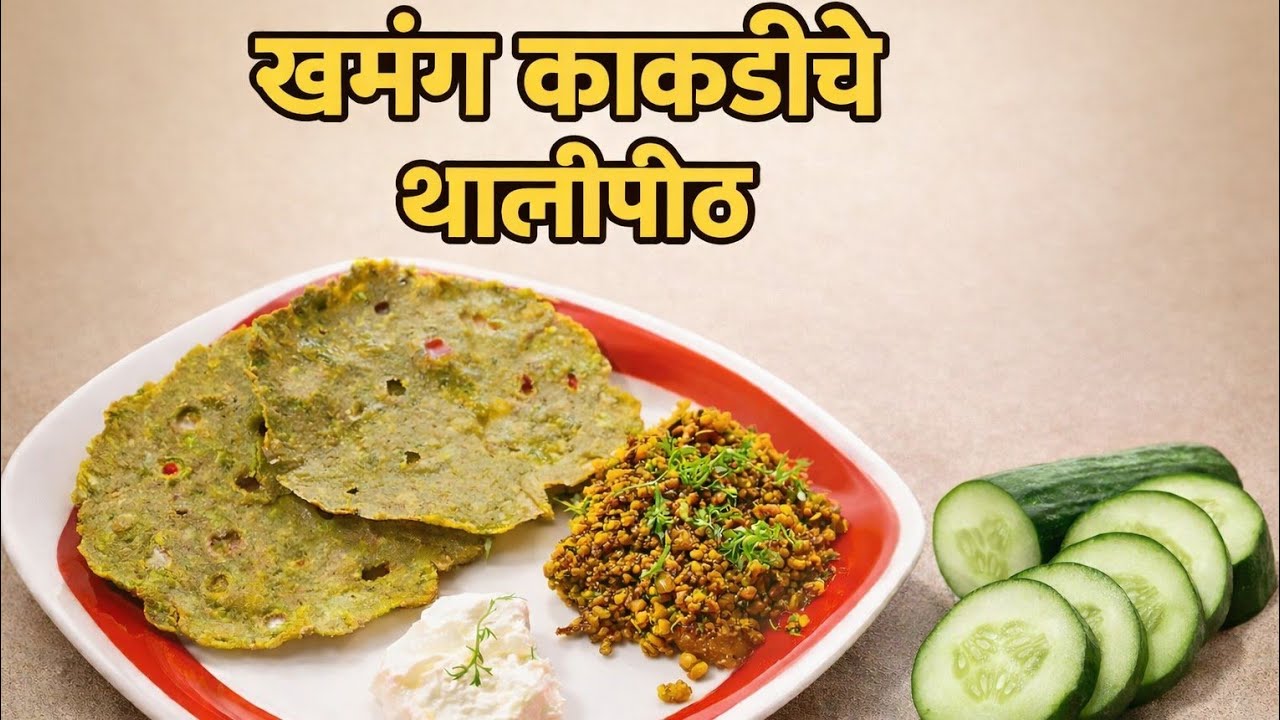 काकडी पासून बनवा खमंग थालीपीठ 🙂
