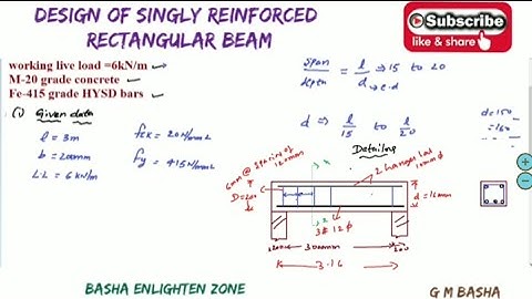 DESIGN OF SINGLY REINFORCED RECTANGULAR BEAM II by G.M.BASHA II