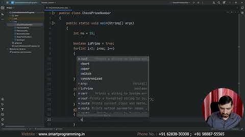 #21 Java Program to Check Prime Number & Print Prime Numbers from 1 to 100