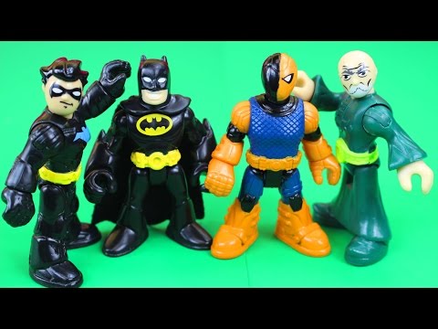 Imaginext-Nightwing-saves-Batman-from-Slade-and-ninja-master-warriors-Samu