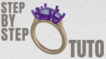 Rhino 3D Jewelry CAD | Designing a Three Stone Engagement Ring (Part 18)