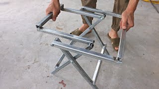 Great craftsman's ideas to make a smart folding chair / DIY smart folding metal