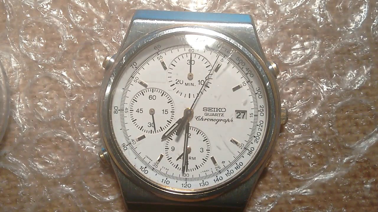 Seiko 7T32-7A2A working after service - YouTube
