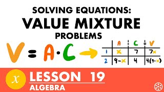 Value Mixture Problems | Algebra Lesson 19 - JK Math