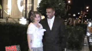 Ellen Pompeo and Husband at Event, playing with the Paparazzi