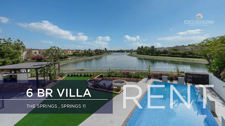 Exquisitely Upgraded 6-Bedroom Villa with Lake View in The Springs | Exclusive Links