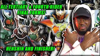 [Kamen Rider] Tertiary and Fourth riders all henshin FINAL form and finisher | REACTION VIDEO