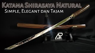 Pedang Katana Shirasaya Natural. Tes kualitas ketajaman dan kekuatan