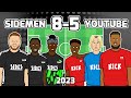 SIDEMEN CHARITY MATCH 2023: The Cartoon! (Goals &amp; Highlights 8-5 Speed Miniminter KSI xQc)