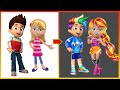 Paw patrol new style  ryder  katie glow up my little pony rainbow dash  sunset shimmer