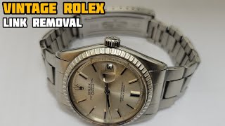 How To Remove Folded LINK of a ROLEX 1960's Vintage Datejust
