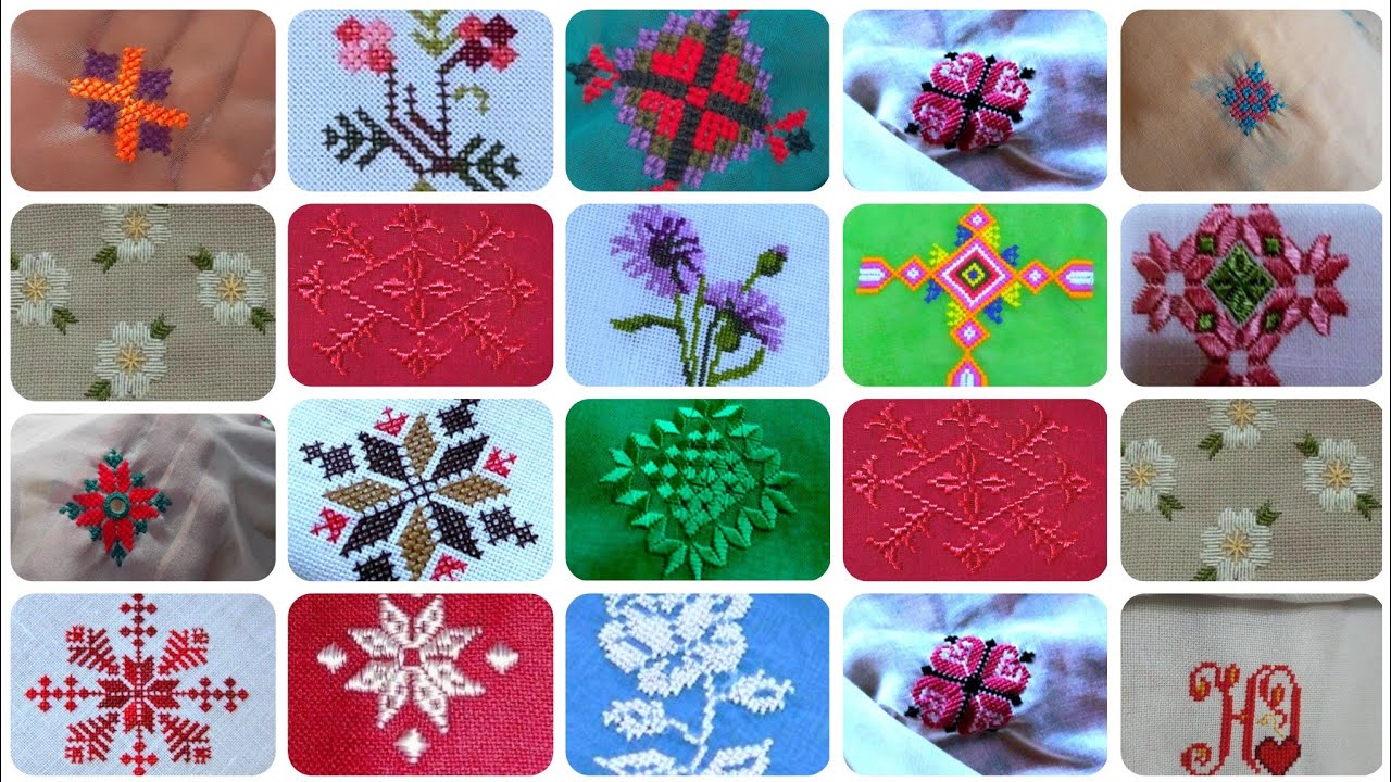 بهترین و جدیدترین دیزاین های گل‌ چادر،الگوهای عالی و خیلی واضح خامک و گراف جهت ایدهhandwork patterns