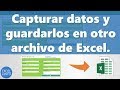 Capturar datos y guardarlos en otro archivo de Excel en forma de base de datos - EXCELeINFO