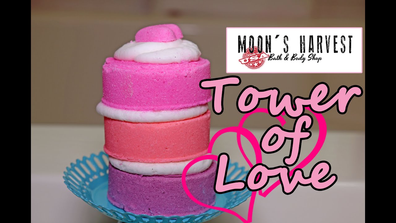 Moon's Harvest - Tower of Love Bath Bomb - Underwater View - Demo - Reveiw - Valentine's Day 2016