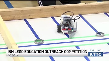 LEGO robots teaching students the basics of programming and engineering