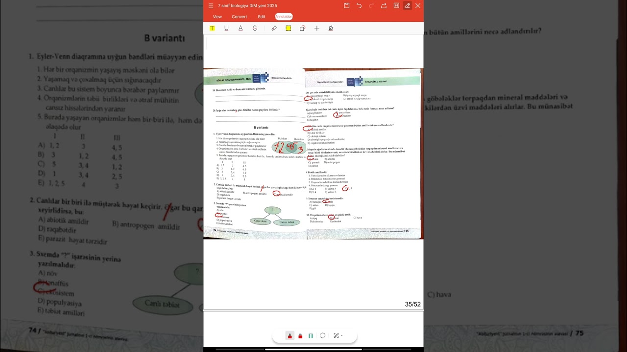 7sinif Biologiya Dim (2025) Bioloji müxtəliflik variant B#keşfet #education #kəsfet #kəşfett #kəsfet