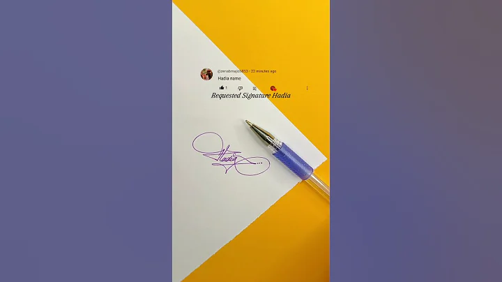Hadia Signature Design | How To Sign The Letter H #shorts
