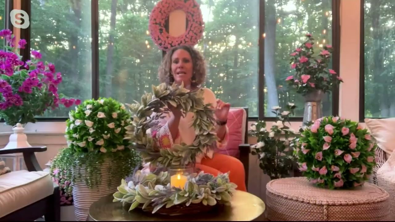 Wicker Park 24" Faux Lavender and Lamb's Ear Wreath on QVC