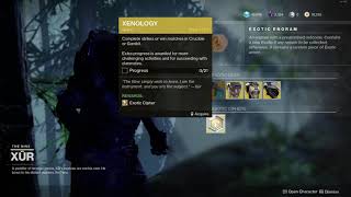 HOW TO DO XENOLOGY (XUR QUEST) - DESTINY 2