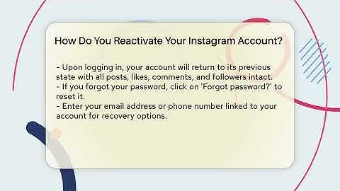 How Do You Reactivate Your Instagram Account? - Everyday-Networking