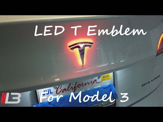 TESGOGO tesla Led Trunk Emblem For Model3/Y/X/S, Brake Lights