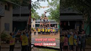 मानाची हंडी फोडली तळवली Dawalwadi 😱 #konkanpremi #shorts #viral #dahindi