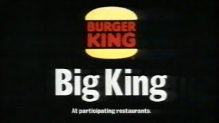 Burger King 'Big King' advert - Broadcast 20th June 1998 ITV (UK)