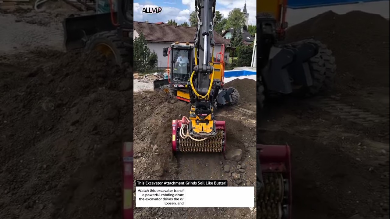 This Excavator Attachment Grinds Soil Like Butter!