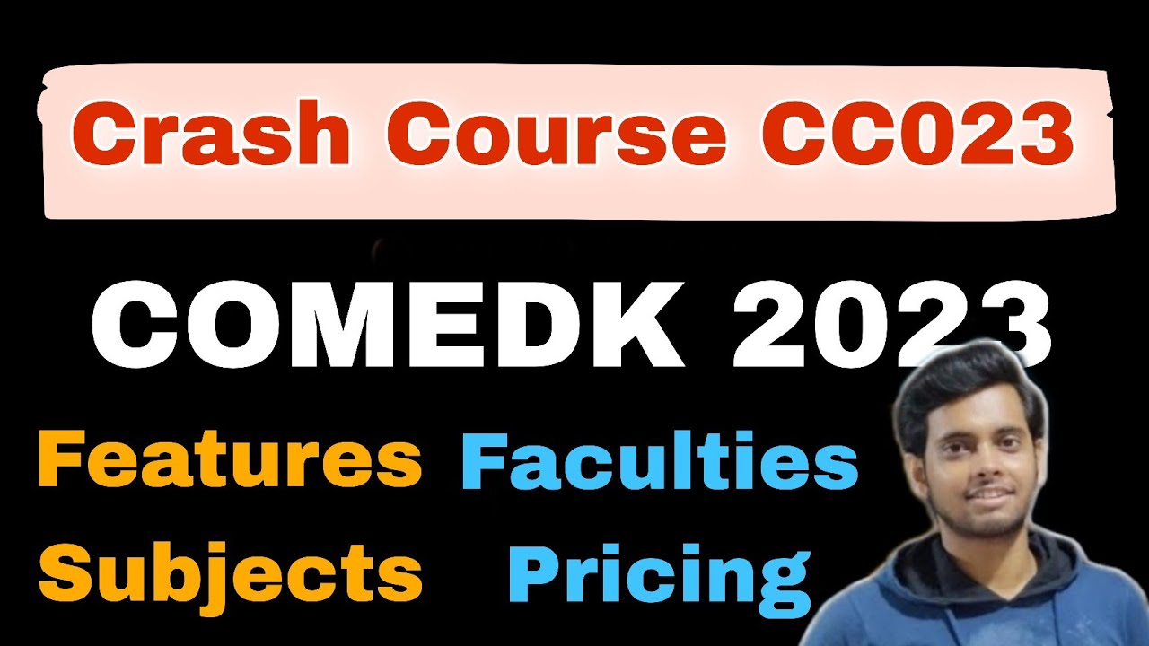 The Crash Course 'CC023'|COMEDK 2023|Complete syllabus|Notes| PYQ's|Paper solution [Ash Academy JEE]