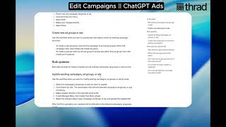Edit Campaigns || ChatGPT Ads