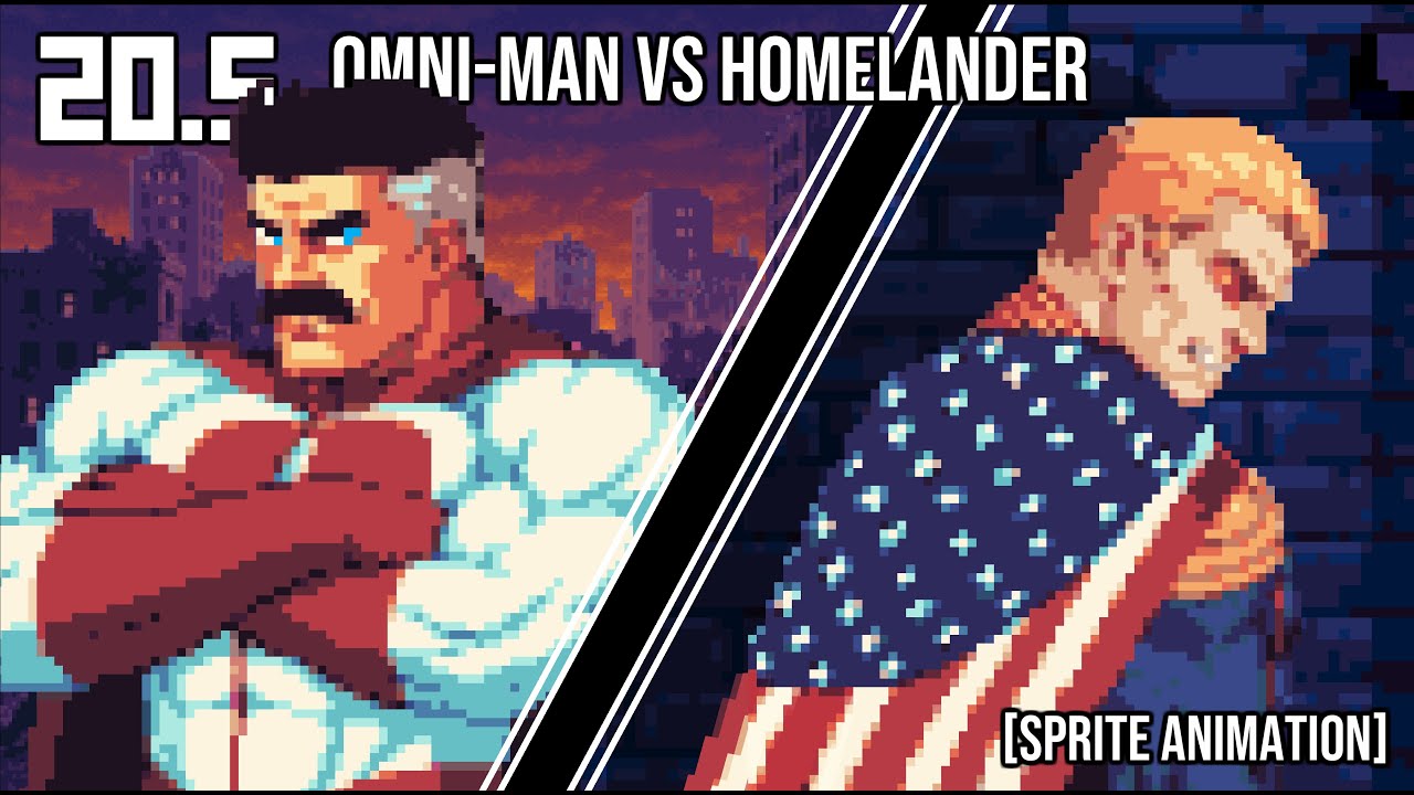 [What-If] Omni-Man VS Homelander | Sprite Animation.