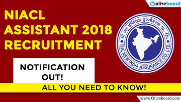 NIACL Assistant 2018 Recruitment Notification | NIACL 2018 | Insurance