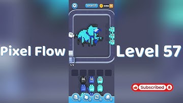 🎮 Pixel Flow Level 57 Walkthrough | Go Answer 🧩✨