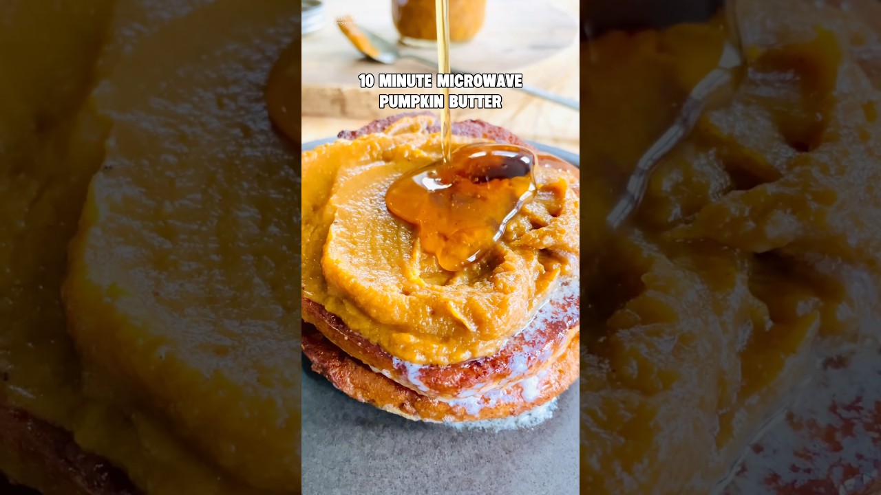 10 minute microwave pumpkin butter #shorts #glutenfree  #pumpkinbutter #recipe